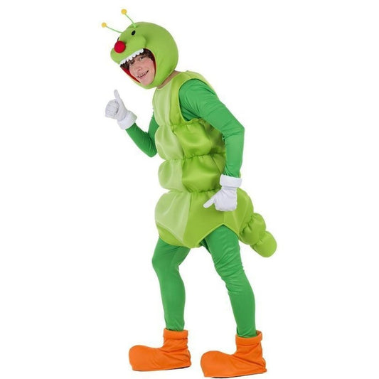 Fato de Minhoca Verde para adulto