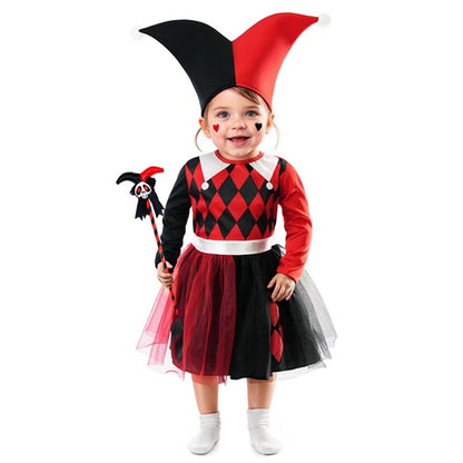 Fato de Harley Arlequim Bicolor para bebé 