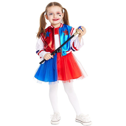 Fato de Vilã da Harley para menina