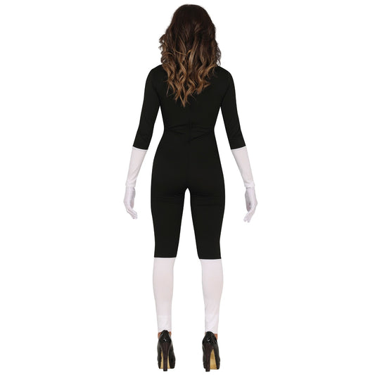 Fato de Heroína Spider Preto para mulher