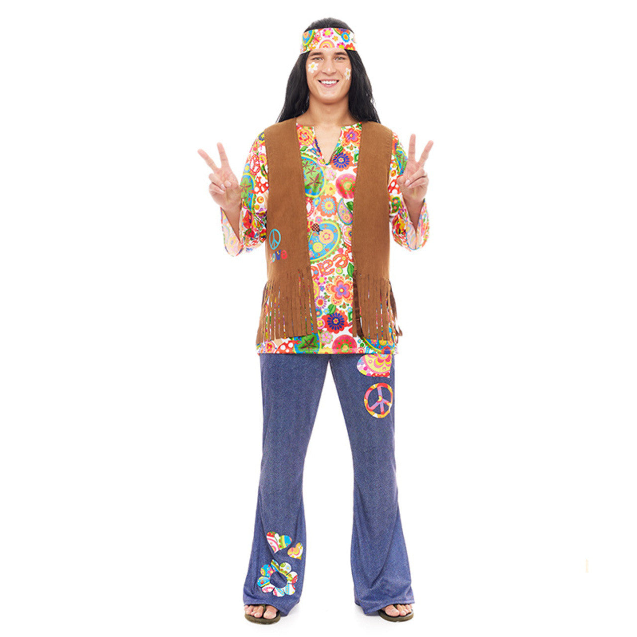 Fato de Hippie Peace para homem