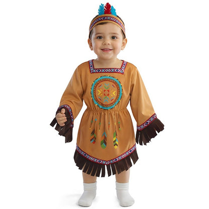 Fato de Índia Nativa para bebé