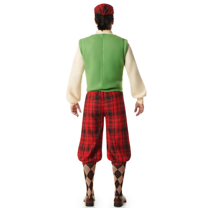 Traje xadrez masculino de jogador de golfe