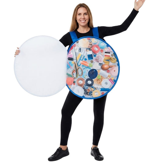 Fato de Lata de Bolachas Costureiro para adulto