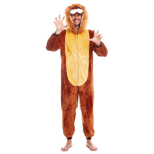 Fato de Leão com Capuz para adulto