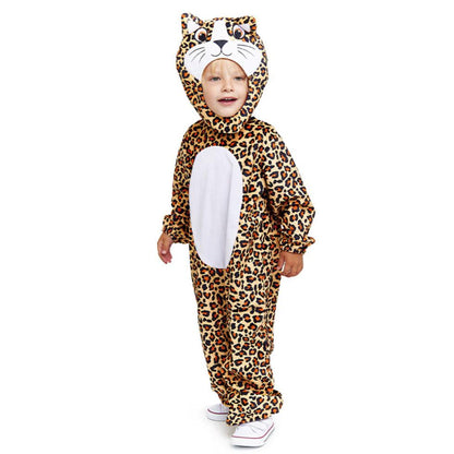 Fato de leopardo com bigode infantil