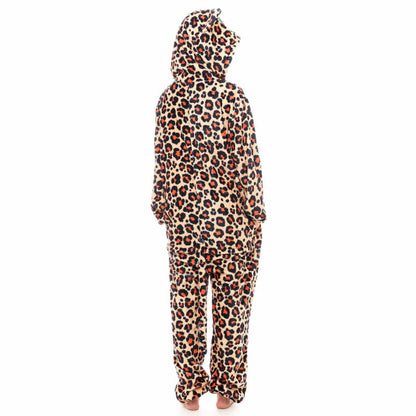 Fato de Leopardo de peluche para adulto