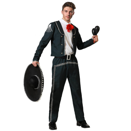 Fato de Mariachi Preto para homem