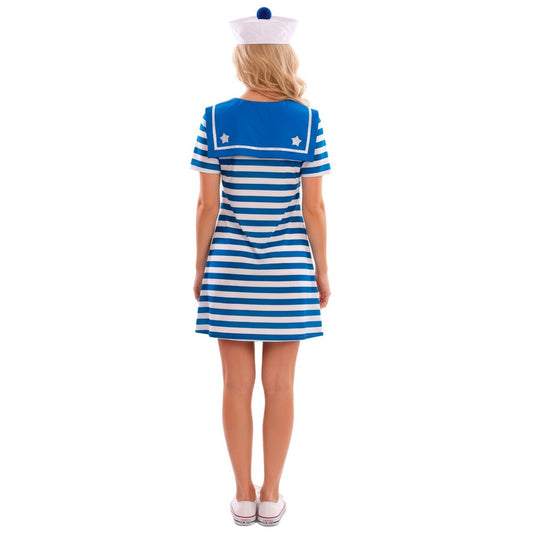 Fato de Marinheira Azul às Riscas para mulher