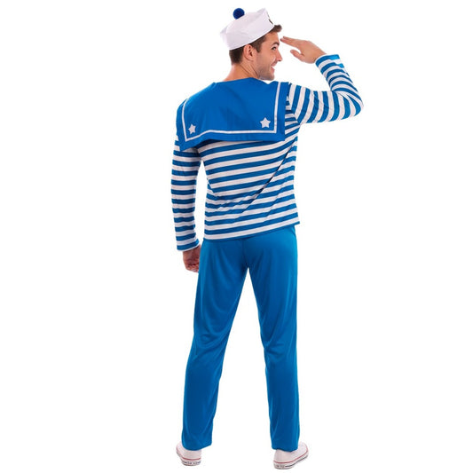 Fato de Marinheiro Azul às Riscas para homem