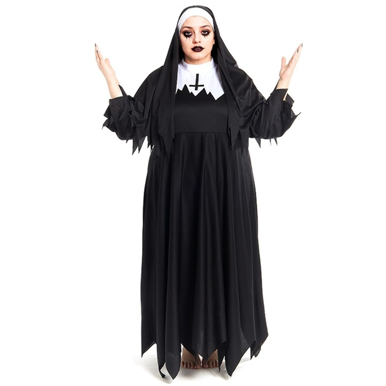 Fato de Freira Zombie Plus para mulher