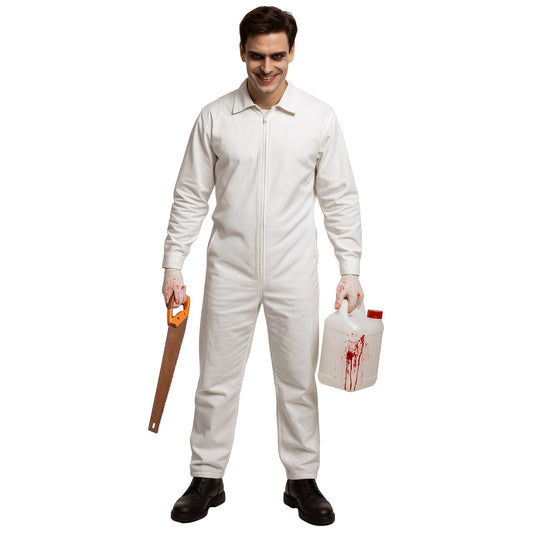 Fato de Macaco Branco para adulto