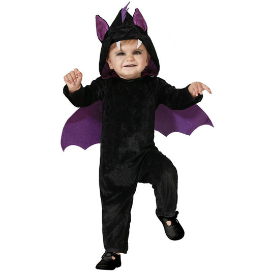 Fato de Morcego roxo para bebé