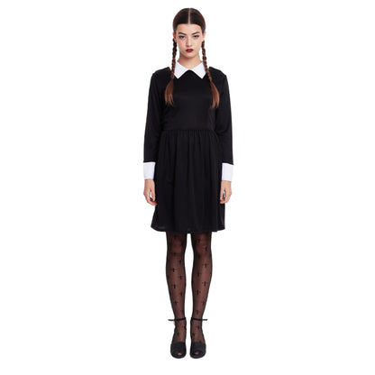 Fato de Menina Sinistra Preto para mulher