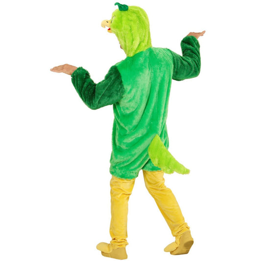 Fato de Pássaro Peluche Verde para adulto