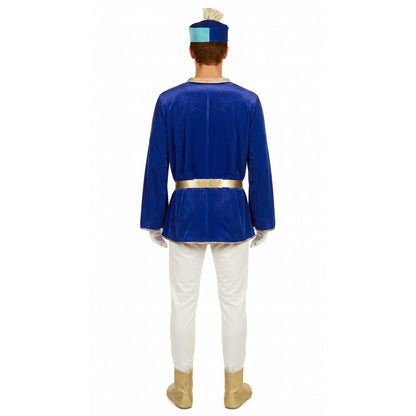 Fato de Pajem Real Azul Deluxe para adulto