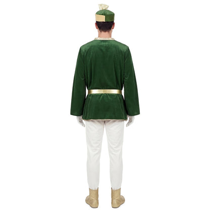 Fato de Pajem Real Verde Deluxe para adulto