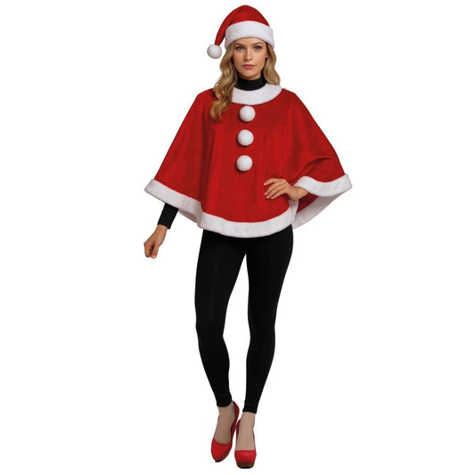 Fato de Pai Natal Poncho para adulto