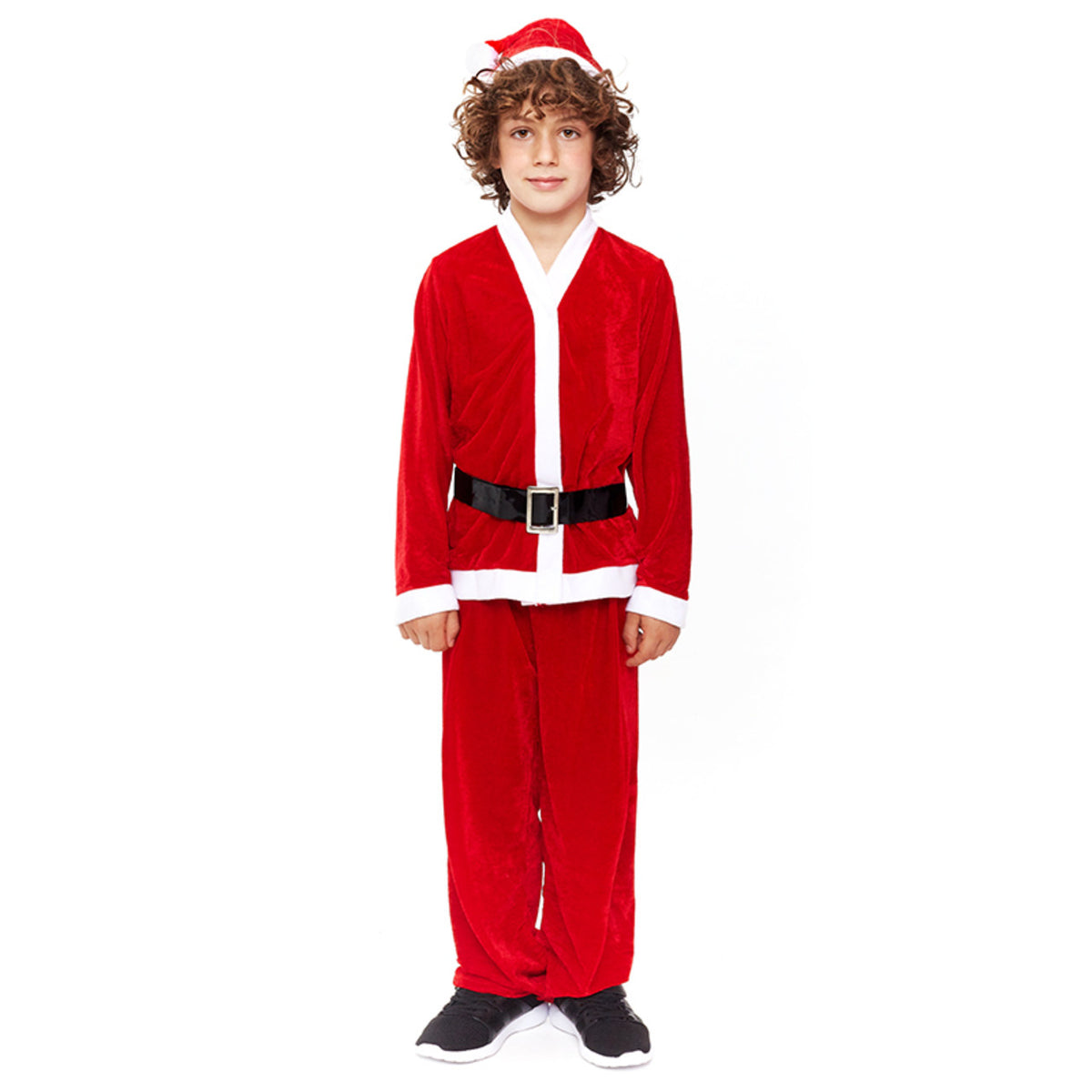 Fato de Pai Natal Vermelho Eco para menino