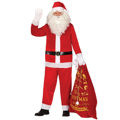 Fato de Papai Noel vermelho para homem