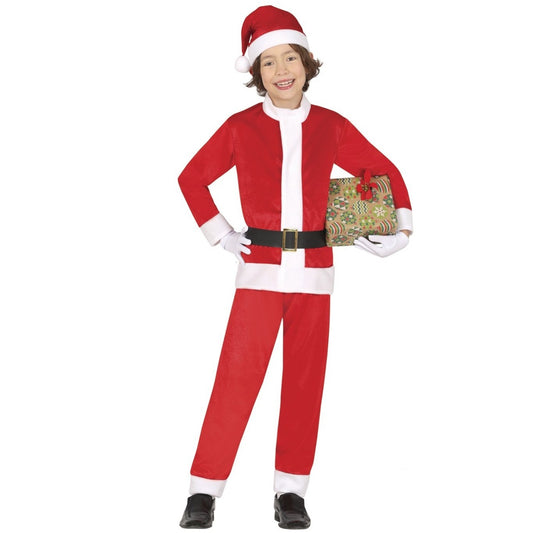 Fato de Pai Natal em veludo para menino