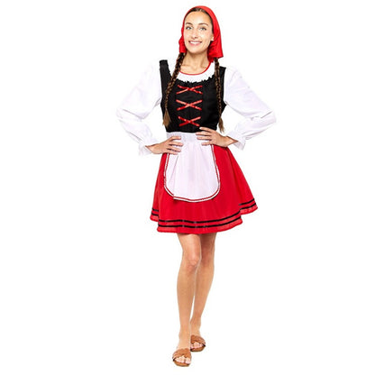 Fato de Pastora Galega Vermelho para mulher