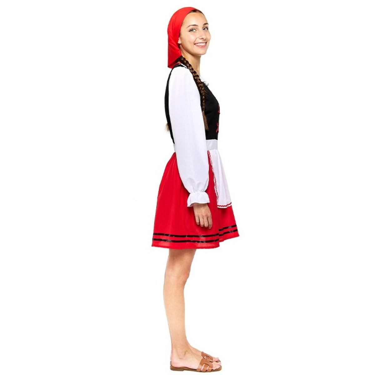 Fato de Pastora Galega Vermelho para mulher