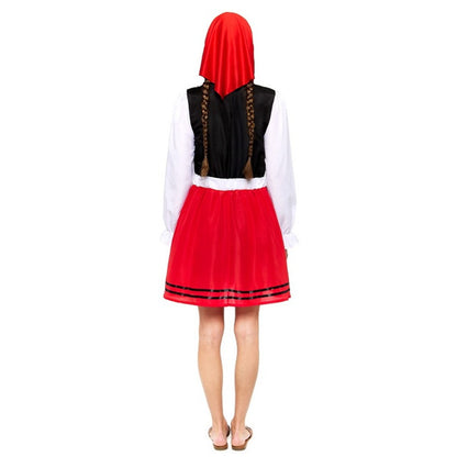 Fato de Pastora Galega Vermelho para mulher