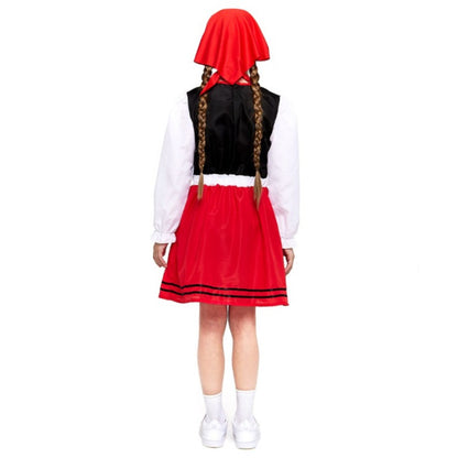 Fato de Pastora Galega Vermelho para menina