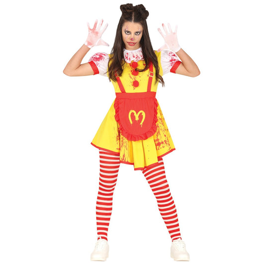 Fato de Palhaça Burger para adolescente-2