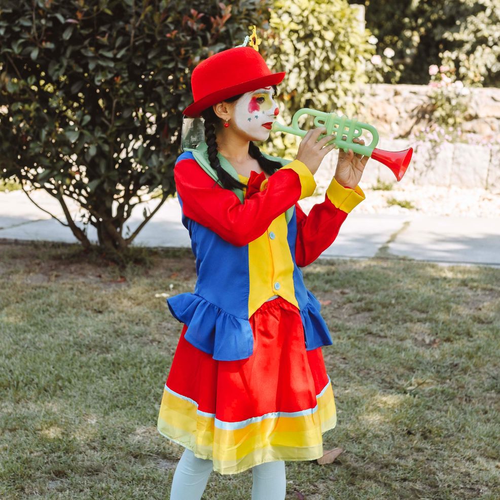 Disfraz payasa con falda niña