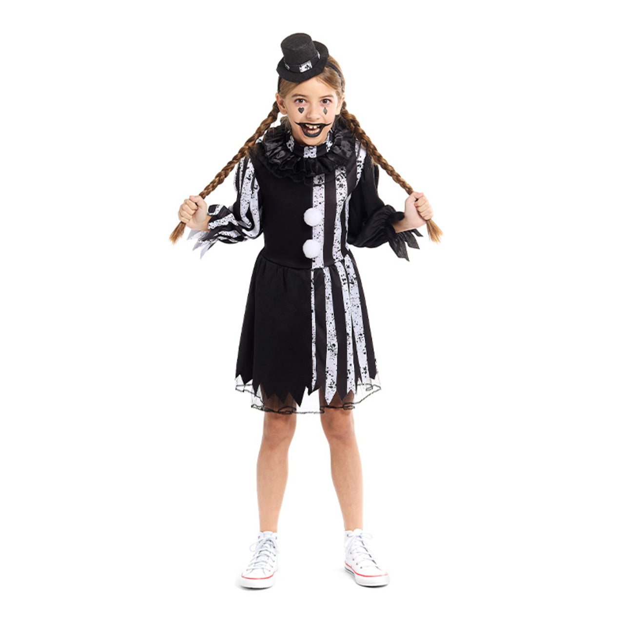 Fato de Palhaça Macabra para menina