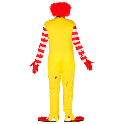 Fato de Palhaço Burger Sangrento Amarelo para homem 