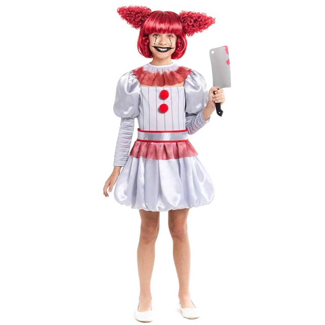 Fato de Palhaço IT Macabro para menina 