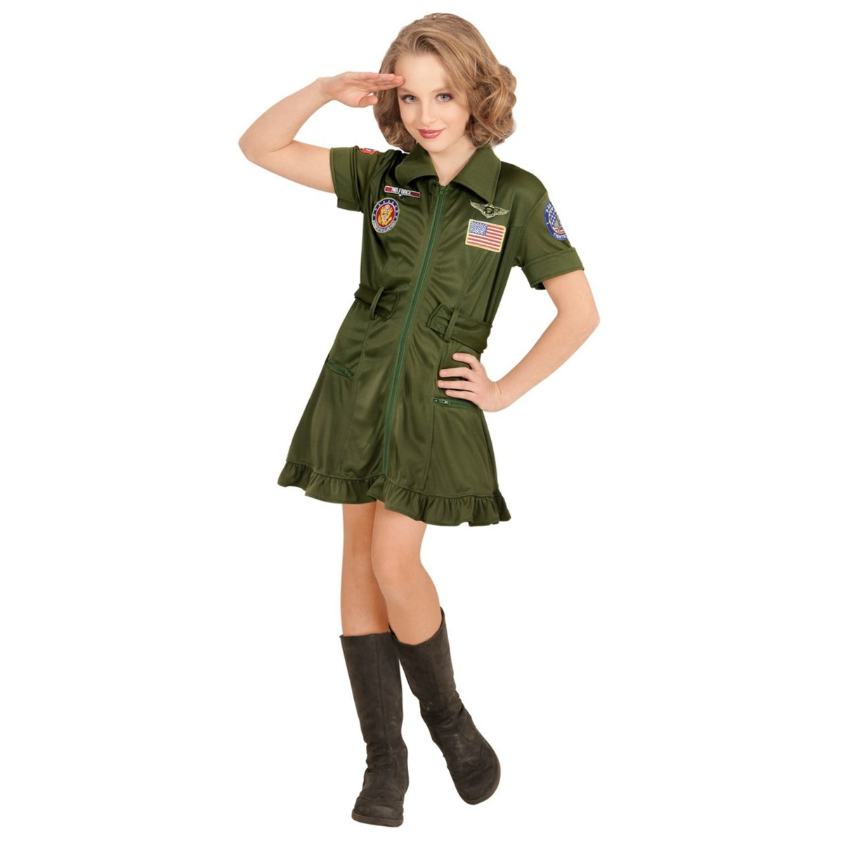Fato de Piloto de Combate para menina