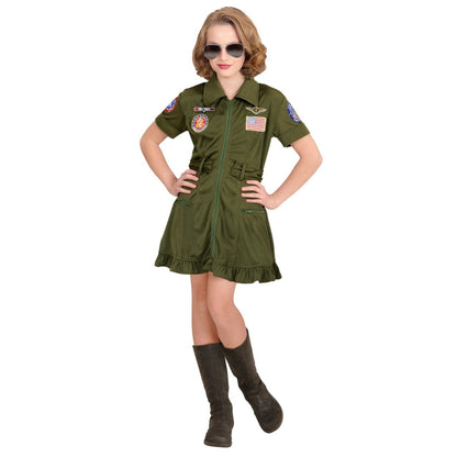 Fato de Piloto de Combate para menina
