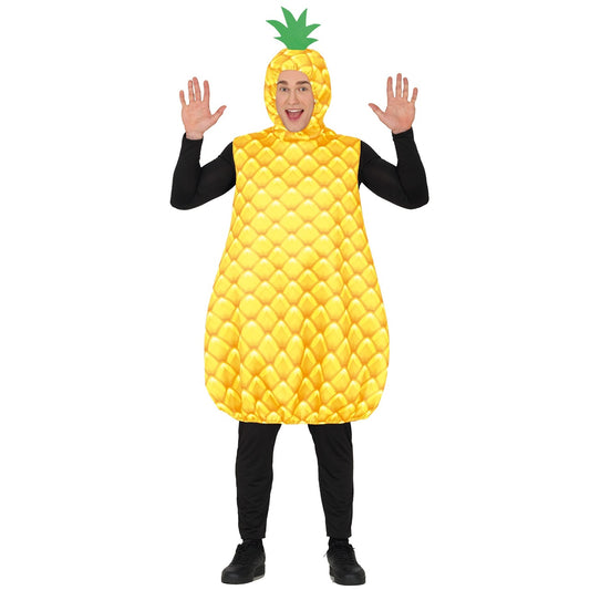 Fato de Ananás Amarelo para adulto
