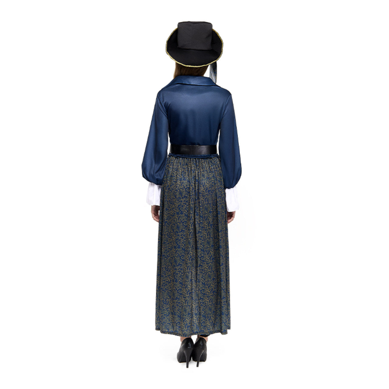 Fato de Pirata Índigo para mulher
