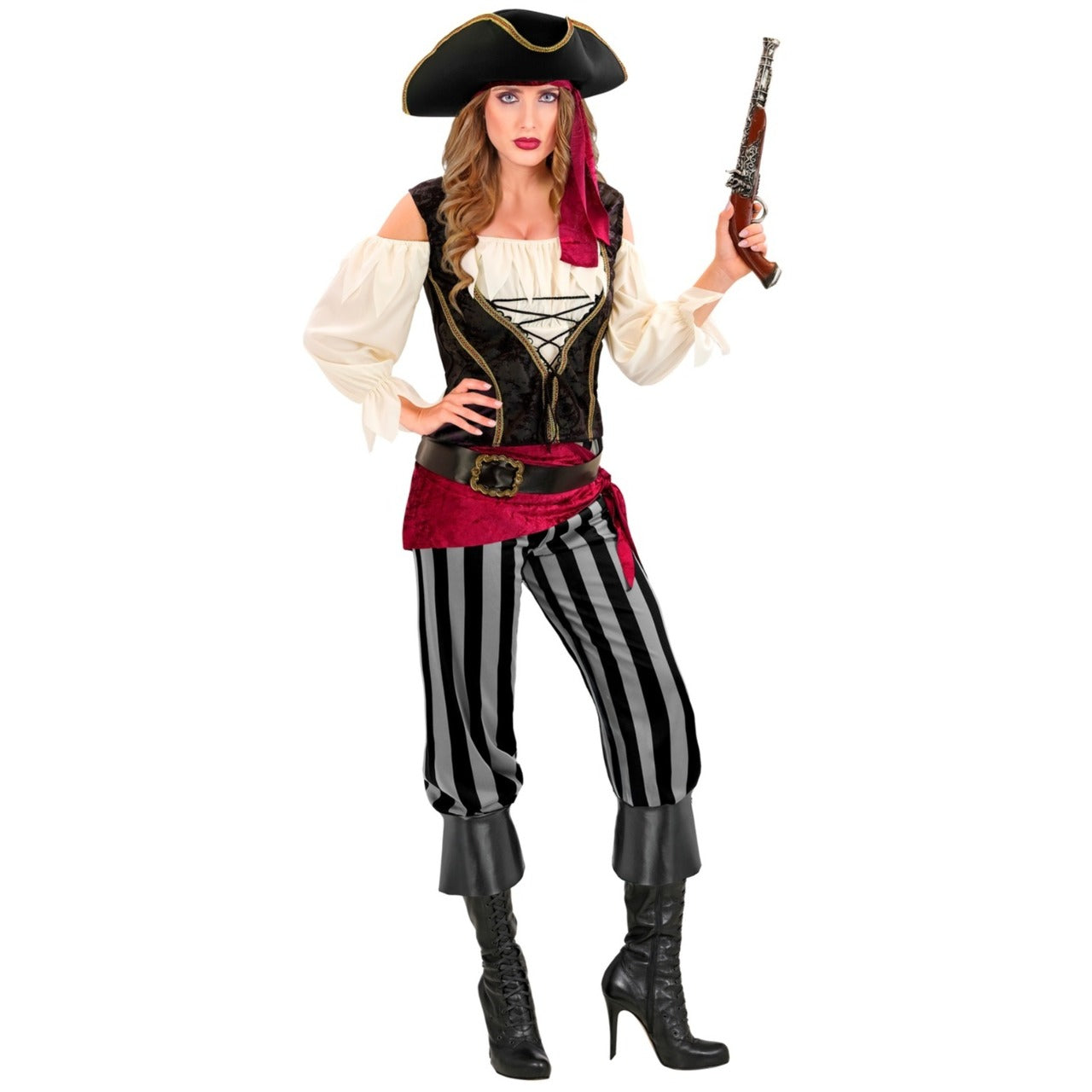 Fato de Pirata Faixa para mulher