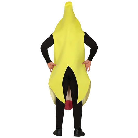 Fato de Banana Amarela Divertida para adulto