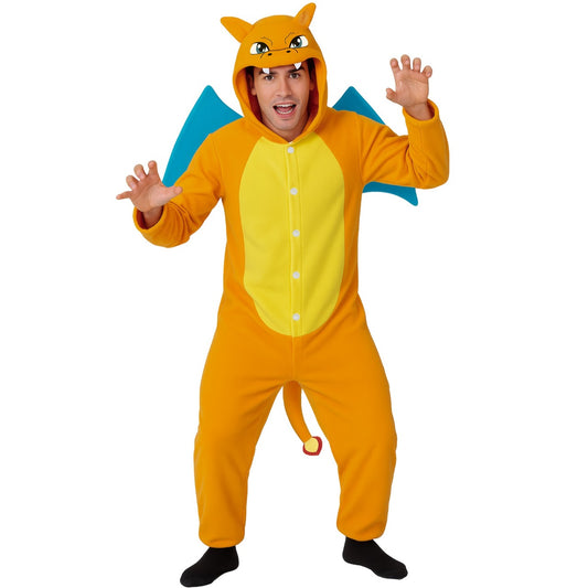 Fato de Pokémon Dragão Charizard para adulto