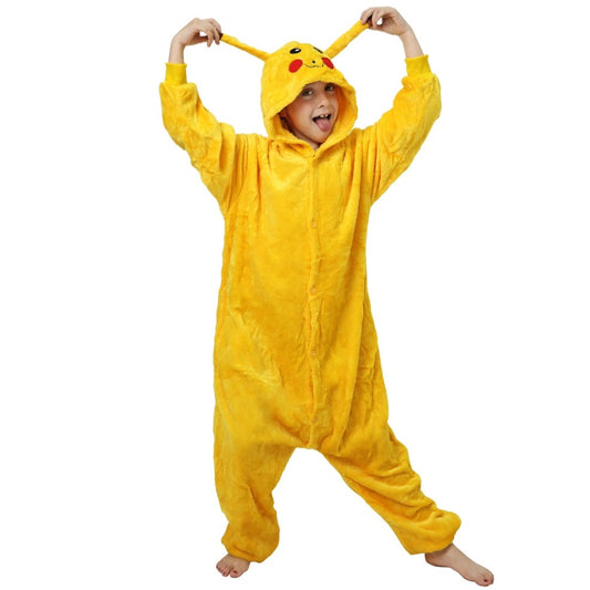 Fato de Pokémon Pika-chu Amarelo infantil
