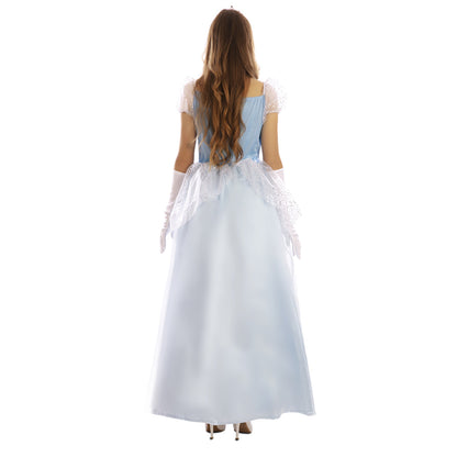 Fato de Princesa Azul de Conto para mulher