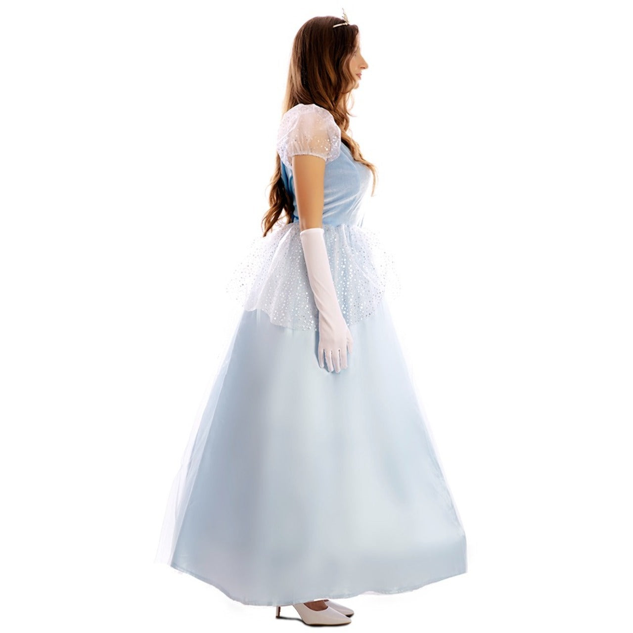 Fato de Princesa Azul de Conto para mulher