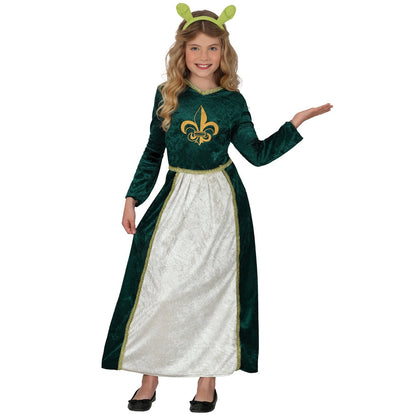 Fato de Princesa Medieval Fiona para menina