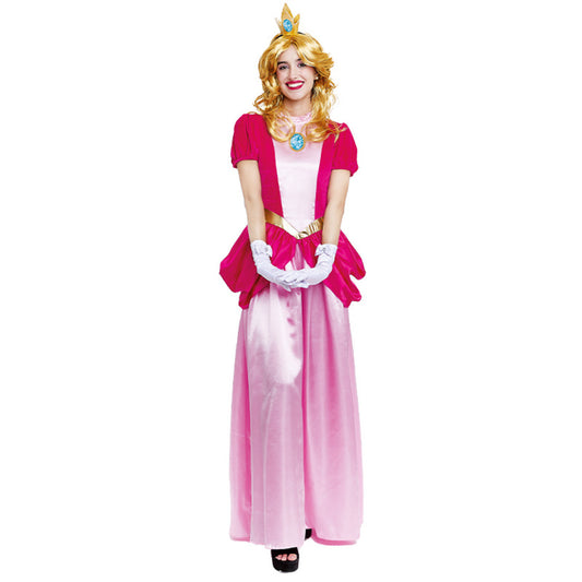 Fato de Princesa Peach rosa para mulher