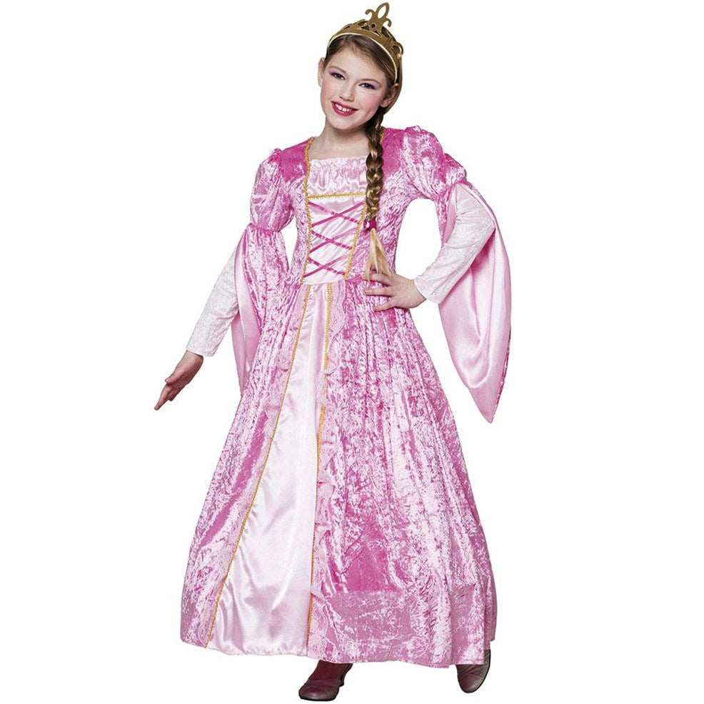 Fantasia de princesa ecológica rosa para meninas