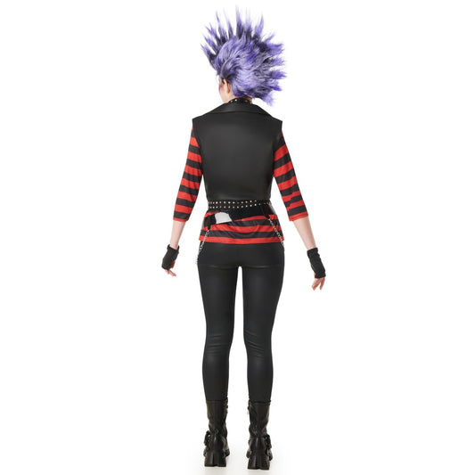 Fato de Rocker Punky Riscas para mulher