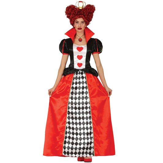 Fato de Rainha de Copas Real para mulher