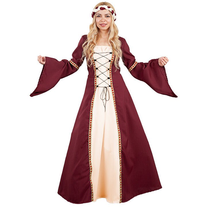 Fato de Rainha Medieval Bianca para mulher